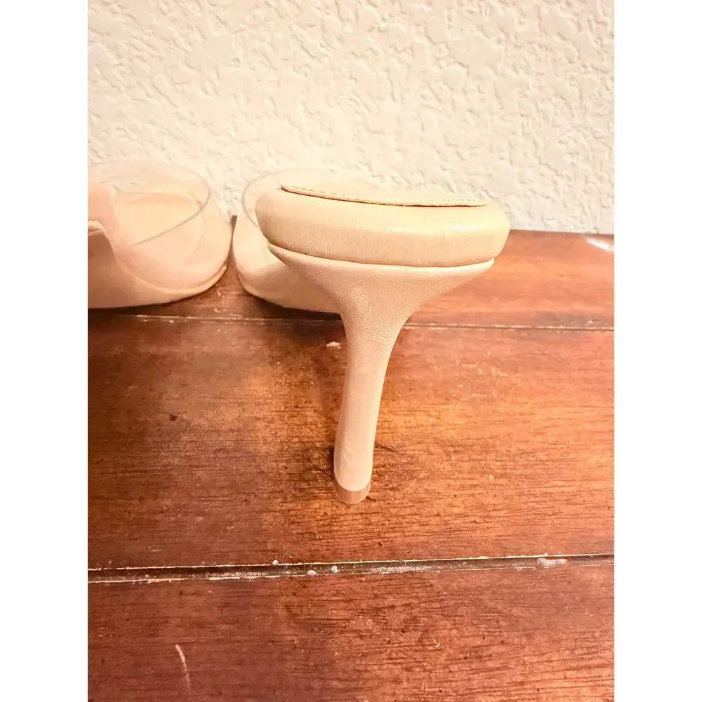 Vince Camuto Clear Beige heels Size 7 NWT - Picture 5 of 8